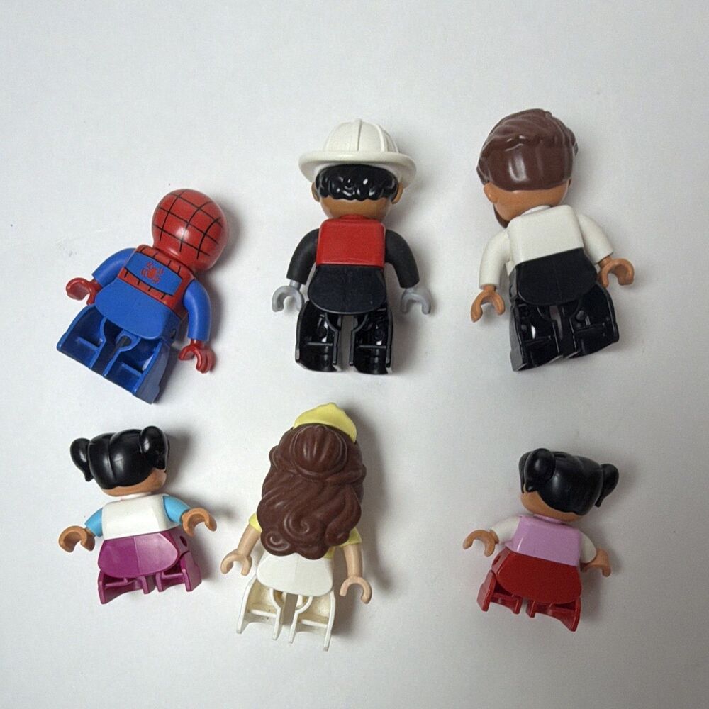 LEGO DUPLO Minifigure Lot 6 Pieces Spider-Man Firefighter Princess Figures - Picture 2 of 8